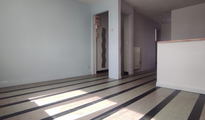 Séjour dans appartement duplex dans immeuble de rapport à Lille Lomme vendu par agence immobilière Facilimmo59 à Genech