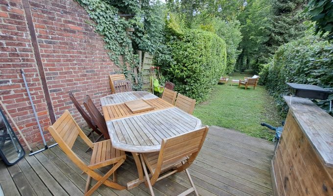 Terrasse maison 1930 à vendre à Douai par l'agence immobilière Facilimmo59 à Genech