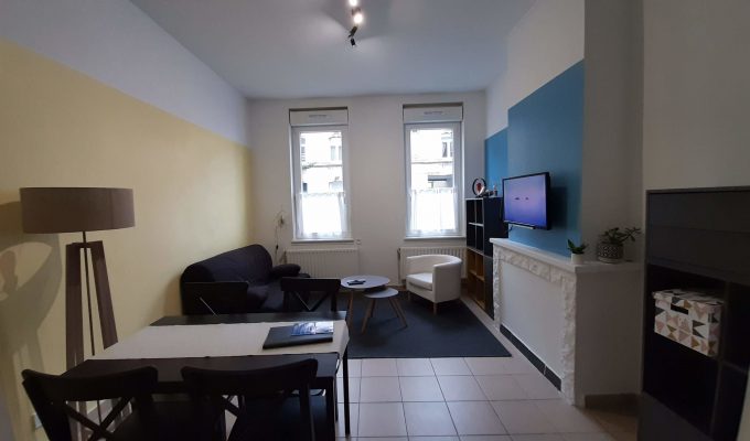Séjour Appartement F2 RDC dans immeuble de rapport Valenciennes Proche Rhonelle loué par Facilimmo59